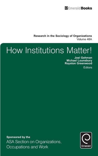 Produktbild: How Institutions Matter!
