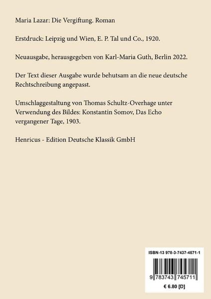 Produktbild: Die Vergiftung