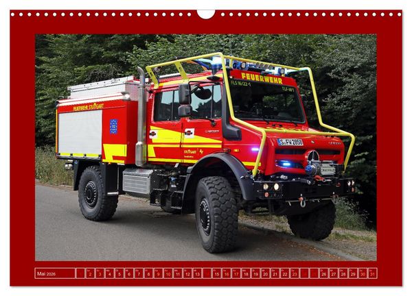Produktbild: Unimog bei der Feuerwehr (Wandkalender 2026 DIN A3 quer), CALVENDO Monatskalender