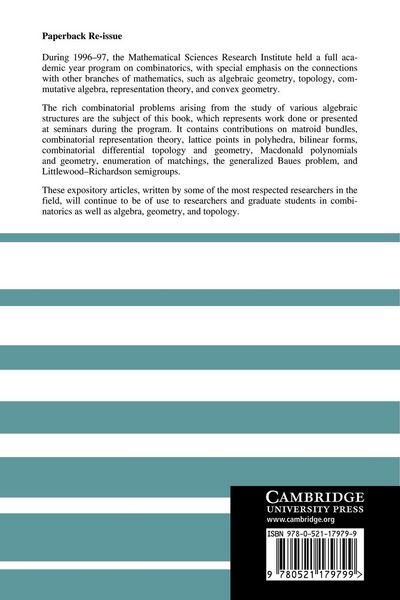 Produktbild: New Perspectives in Algebraic Combinatorics