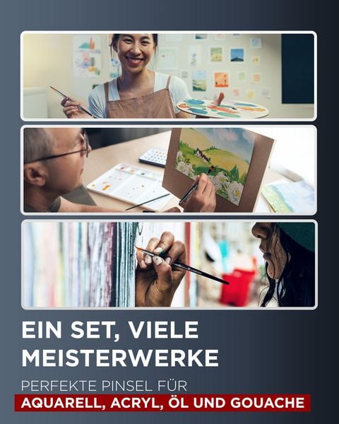 Produktbild: LIEBERGE K&uuml;nstlerpinsel Klassik &brvbar; 12 Pinsel