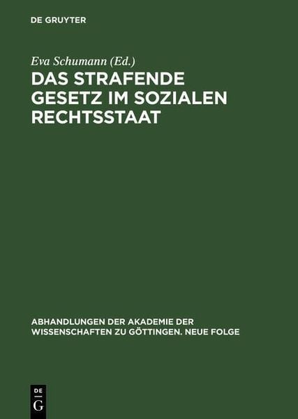 Produktbild: Das strafende Gesetz im sozialen Rechtsstaat