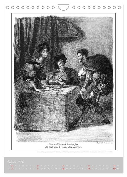 Produktbild: Faust - Weltliteraturkalender (Wandkalender 2026 DIN A4 hoch), CALVENDO Monatskalender