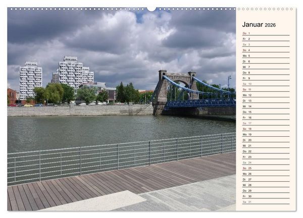 Produktbild: Breslau - Schlesiens Herz an der Oder (hochwertiger Premium Wandkalender 2026 DIN A2 quer), Kunstdruck in Hochglanz