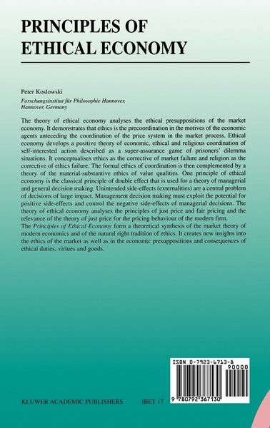 Produktbild: Principles of Ethical Economy