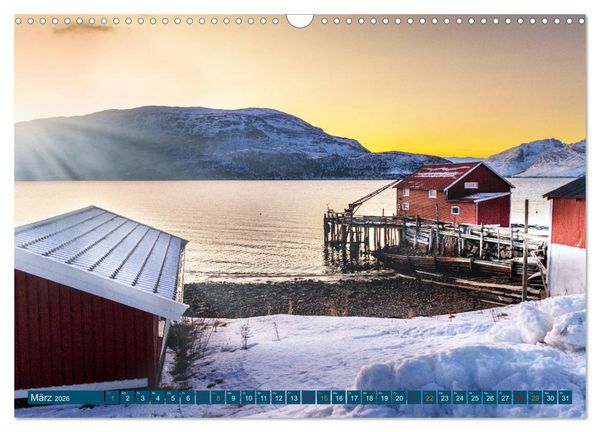 Produktbild: Von Troms&ouml; nach Sommaroy - Winter in Norwegen (Wandkalender 2026 DIN A3 quer), CALVENDO Monatskalender