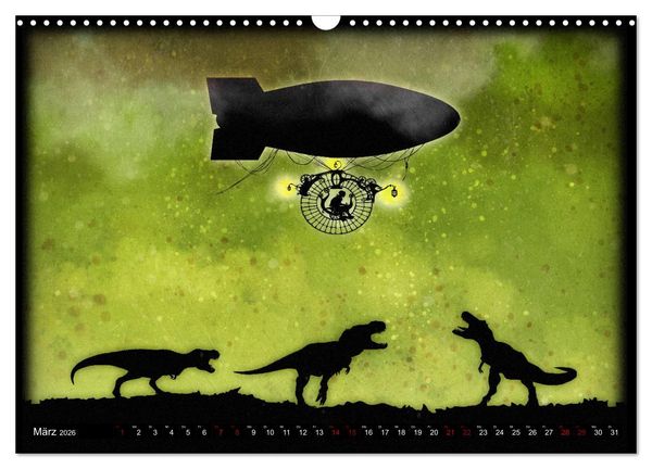 Produktbild: Luftschiffe &uuml;ber fremden Landschaften (Wandkalender 2026 DIN A3 quer), CALVENDO Monatskalender