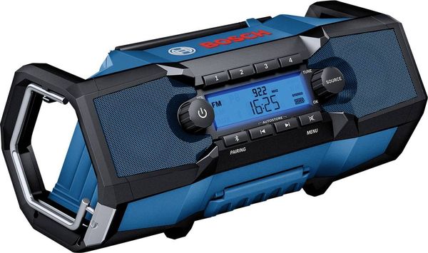 Bosch Professional GPB 18V-2 C Baustellenradio UKW Bluetooth®, AUX spritzwassergeschützt