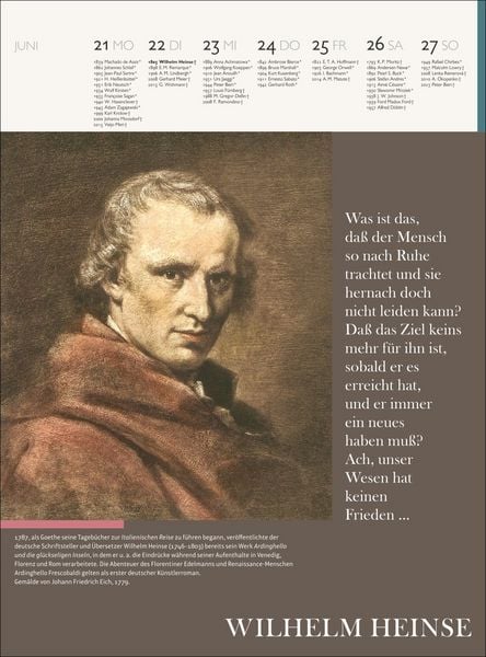 Produktbild: Der Literatur Kalender Wochenkalender 2027