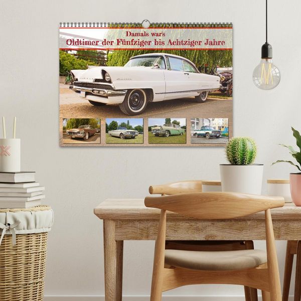 Produktbild: Damals war's - Oldtimer der F&uuml;nfziger bis Achtziger Jahre (Wandkalender 2026 DIN A3 quer), CALVENDO Monatskalender