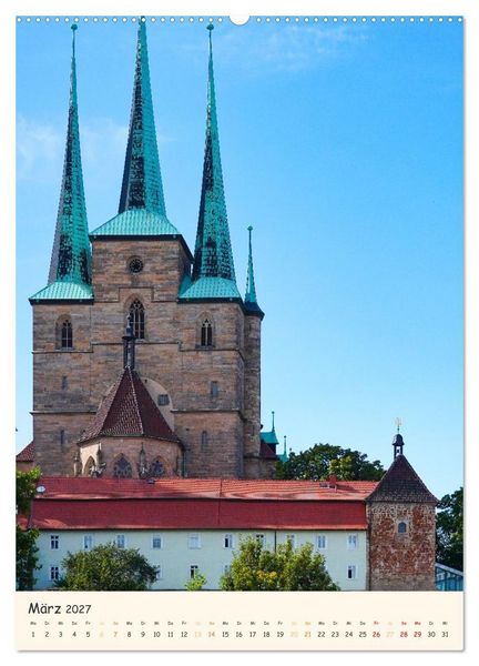 Produktbild: Erfurt von seiner sch&ouml;nsten Seite (Wandkalender 2027 DIN A2 hoch), CALVENDO Monatskalender