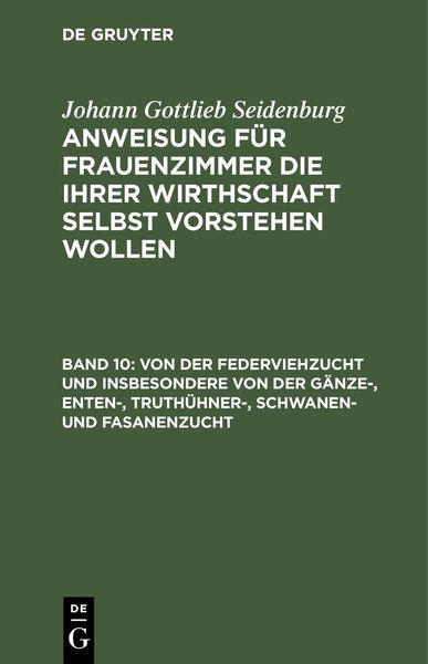 Produktbild: Von der Federviehzucht und insbesondere von der G&auml;nze-, Enten-, Truth&uuml;hner-, Schwanen- und Fasanenzucht