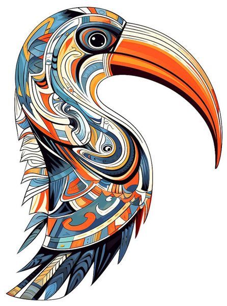 Produktbild: CALVENDO Puzzle Pelikan im Tattoo Design | 2000 Teile Lege-Gr&ouml;&szlig;e 90x67cm Foto-Puzzle f&uuml;r gl&uuml;ckliche Stunden