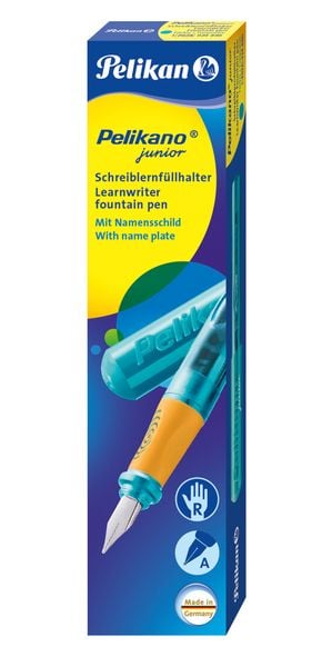 Produktbild: Pelikan Schreiblernf&uuml;llhalter Pelikano Junior, T&uuml;rkis, Feder A, f&uuml;r Rechtsh&auml;nder