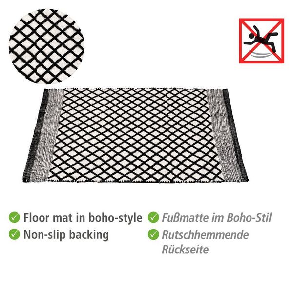 Produktbild: Badematte Mod. Tara, hergestellt aus recycelten PET-Flaschen (100 % Polyester)