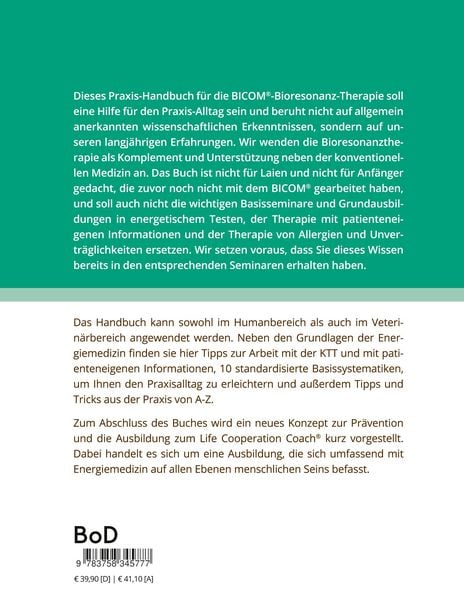 Produktbild: Das Praxis-Handbuch f&uuml;r die BICOM&reg;-Bioresonanztherapie
