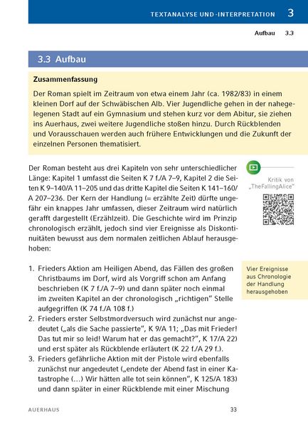Produktbild: Auerhaus von Bov Bjerg - Textanalyse und Interpretation