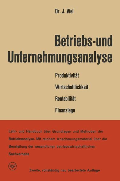 Produktbild: Betriebs- und Unternehmungsanalyse