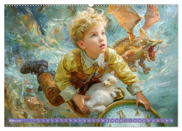 Produktbild: Kinderwelten - Realit&auml;t trifft Traum (hochwertiger Premium Wandkalender 2026 DIN A2 quer), Kunstdruck in Hochglanz