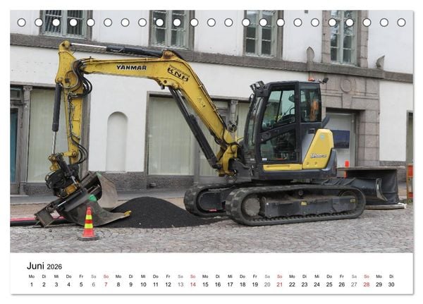 Produktbild: Baumaschinen mit Patina (Tischkalender 2026 DIN A5 quer), CALVENDO Monatskalender