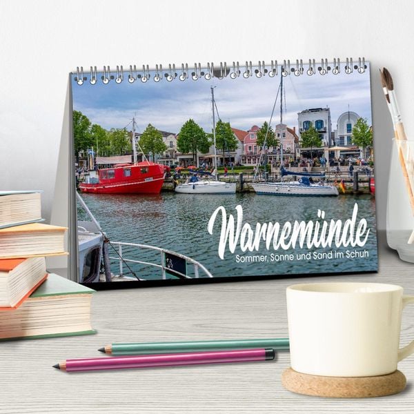 Produktbild: Warnem&uuml;nde - Sommer, Sonne und Sand im Schuh (Tischkalender 2026 DIN A5 quer), CALVENDO Monatskalender