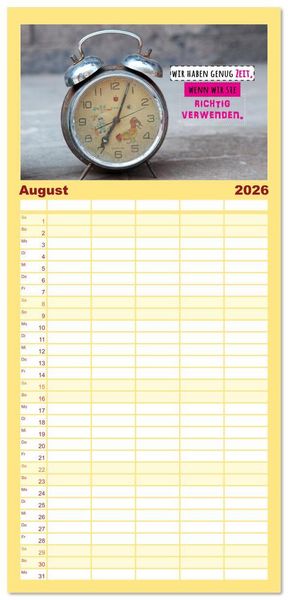 Produktbild: Familienplaner 2026 - Enjoy your life - Genie&szlig;e das Leben mit 5 Spalten (Wandkalender, 21 x 45 cm) CALVENDO
