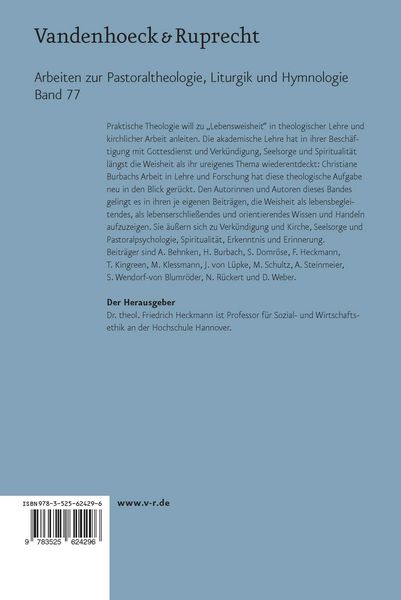 Produktbild: Lebensweisheit und Praktische Theologie