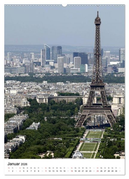 Produktbild: Unterwegs in Paris (Wandkalender 2026 DIN A2 hoch), CALVENDO Monatskalender