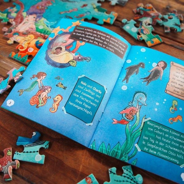 Produktbild: Meerjungfrauen. Puzzle im Buch. 100 Teile
