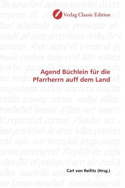 Produktbild: Agend B&uuml;chlein f&uuml;r die Pfarrherrn auff dem Land