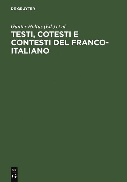 Produktbild: Testi, cotesti e contesti del franco-italiano