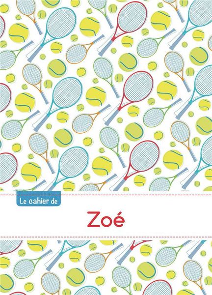 Produktbild: Cahier zoe seyes,96p,a5 tennis