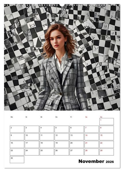 Produktbild: Schachspiel der Mode (Wandkalender 2026 DIN A2 hoch), CALVENDO Monatskalender