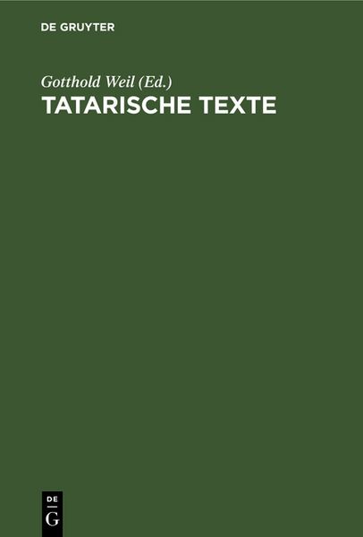 Produktbild: Tatarische Texte