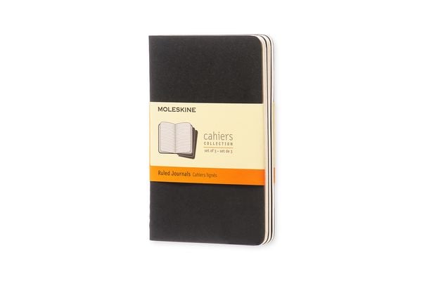 Moleskine Cahier pocket. Ruled. Black Cover. 3er Pack