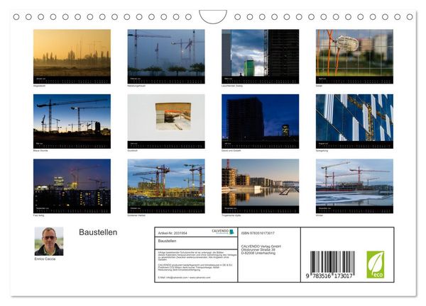 Produktbild: Baustellen (Wandkalender 2026 DIN A4 quer), CALVENDO Monatskalender