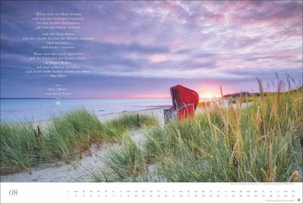 Produktbild: Deutschlands K&uuml;sten - Ein literarischer Spaziergang Kalender 2027 - Ein literarischer Spaziergang