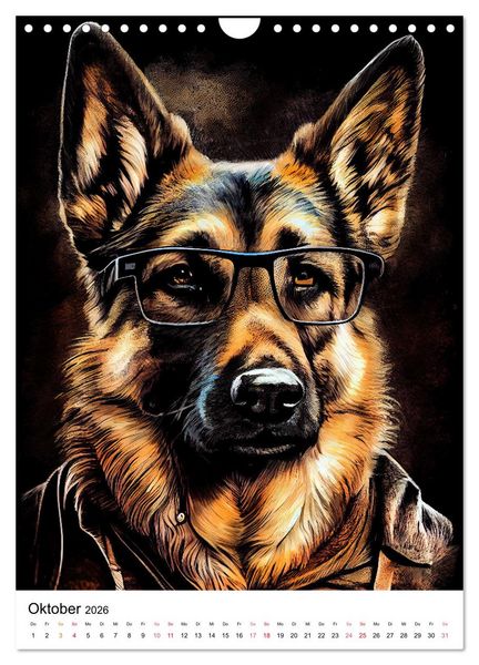 Produktbild: Hunde im Hipster Stil (Wandkalender 2026 DIN A4 hoch), CALVENDO Monatskalender