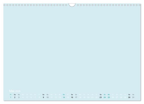Produktbild: Bastelkalender - hell Blau (Wandkalender 2026 DIN A3 quer), CALVENDO Monatskalender