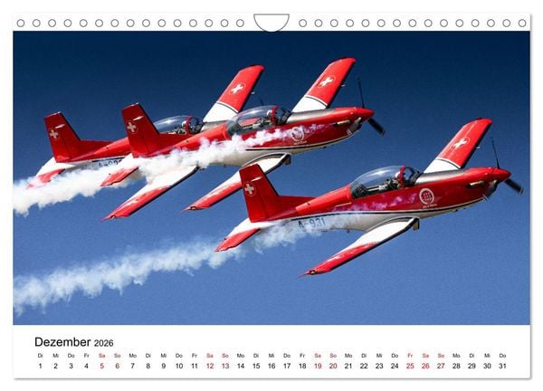 Produktbild: Fliegertr&auml;ume: 12 Monate, 12 Flugzeuge (Wandkalender 2026 DIN A4 quer), CALVENDO Monatskalender