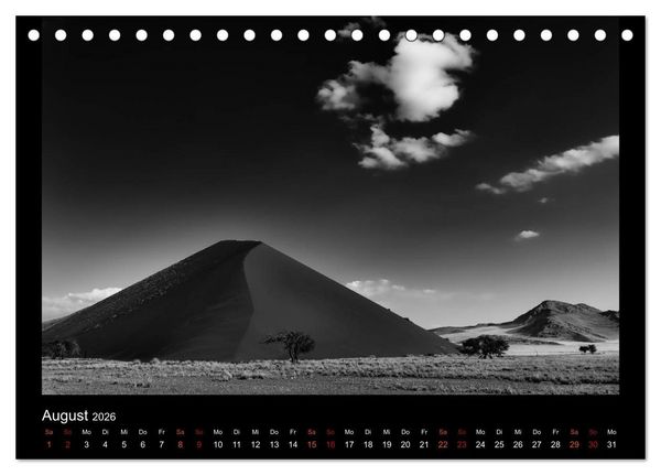 Produktbild: Soultouch - Schwarzwei&szlig; Landschaften, die die Seele ber&uuml;hren (Tischkalender 2026 DIN A5 quer), CALVENDO Monatskalender