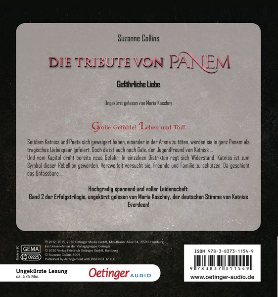 Produktbild: Die Tribute von Panem 2. Gefährliche Liebe