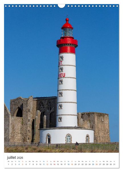 Produktbild: Phares du Finist&egrave;re (Calendrier mural 2026 DIN A3 horizontal), CALVENDO calendrier mensuel