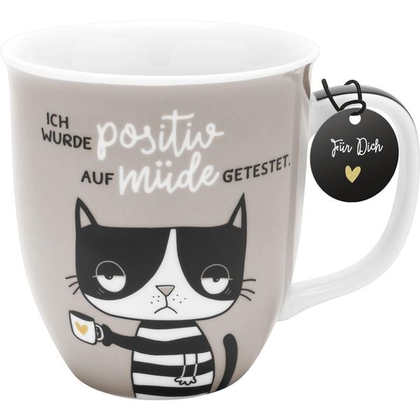 Produktbild: H:)PPY life Tasse 47925 mit Motivdruck "Ich wurde positiv au