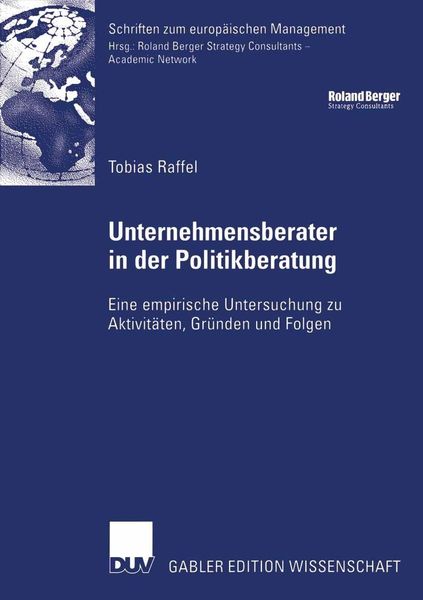 Produktbild: Unternehmensberater in der Politikberatung