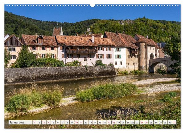 Produktbild: Schweiz - Saint-Ursanne (Wandkalender 2026 DIN A2 quer), CALVENDO Monatskalender