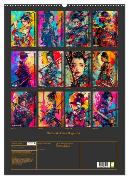 Produktbild: Samurai - Onna Bugeisha (Wandkalender 2026 DIN A2 hoch), CALVENDO Monatskalender