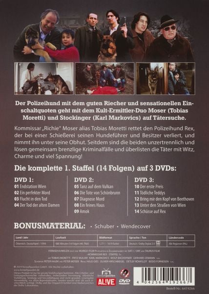 Produktbild: Kommissar Rex - Die komplette 1. Staffel (3 DVDs) (Fernsehjuwelen)