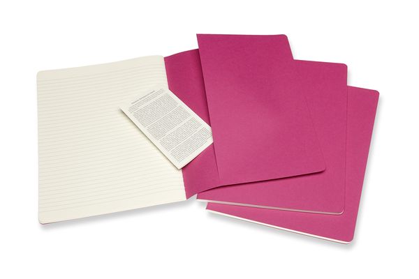 Produktbild: Moleskine Cahier XL, 3er Set, Liniert, Kinetisches Pink
