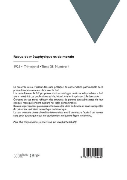 Produktbild: Revue de m&eacute;taphysique et de morale